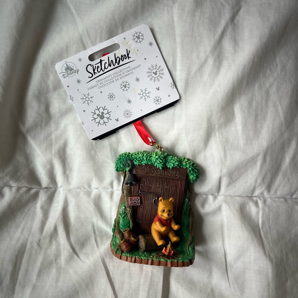 Disney Sketchbook Winnie the Pooh Ornament with Green and Yellow Accents